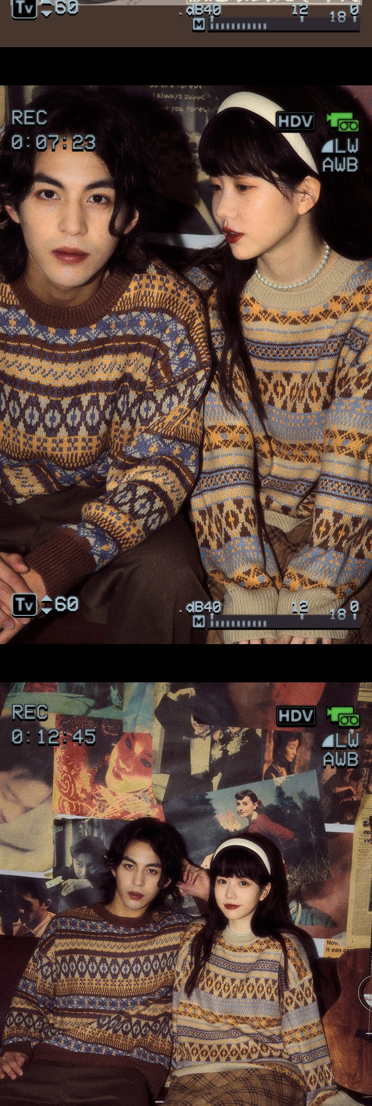 ALOHA Vintage Niche Lazy Striped Knitted Sweater