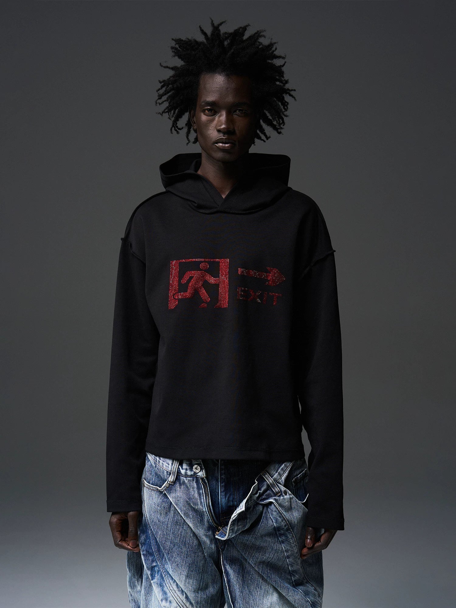 BLINDNOPLAN Hot Diamond Casual Hooded Long Sleeve