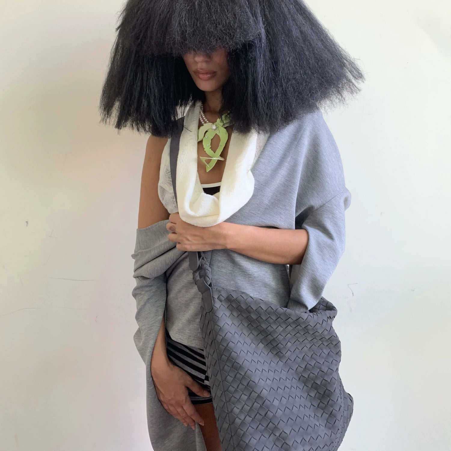 ECODAY Suede Woven Bag Large Capacity Tote Bag