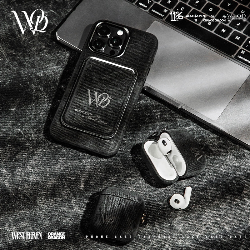 WESTELEVEN  Apple Magnetic Mobile Phone Case, Magnetic Card Bag, Earphone Case.