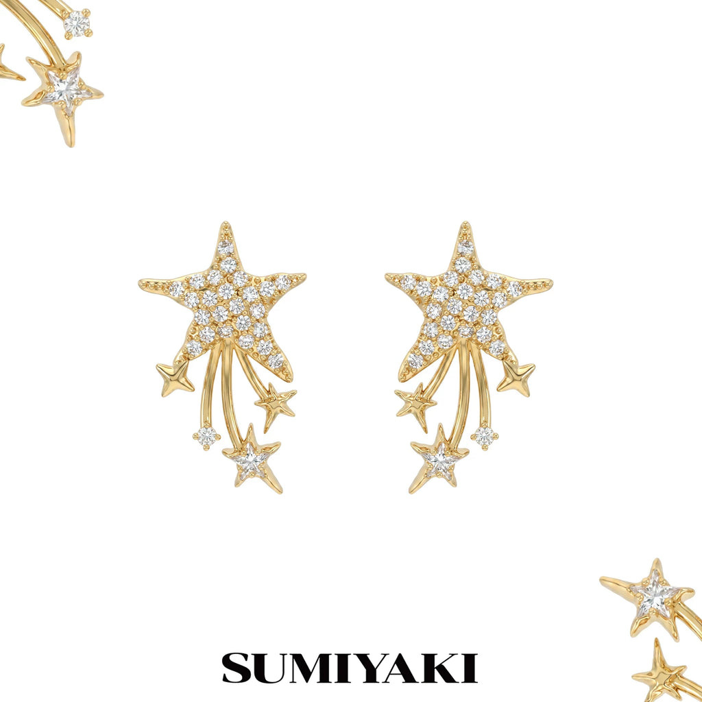 SUMIYAKI Premium Sense Flash Full Diamond Earrings