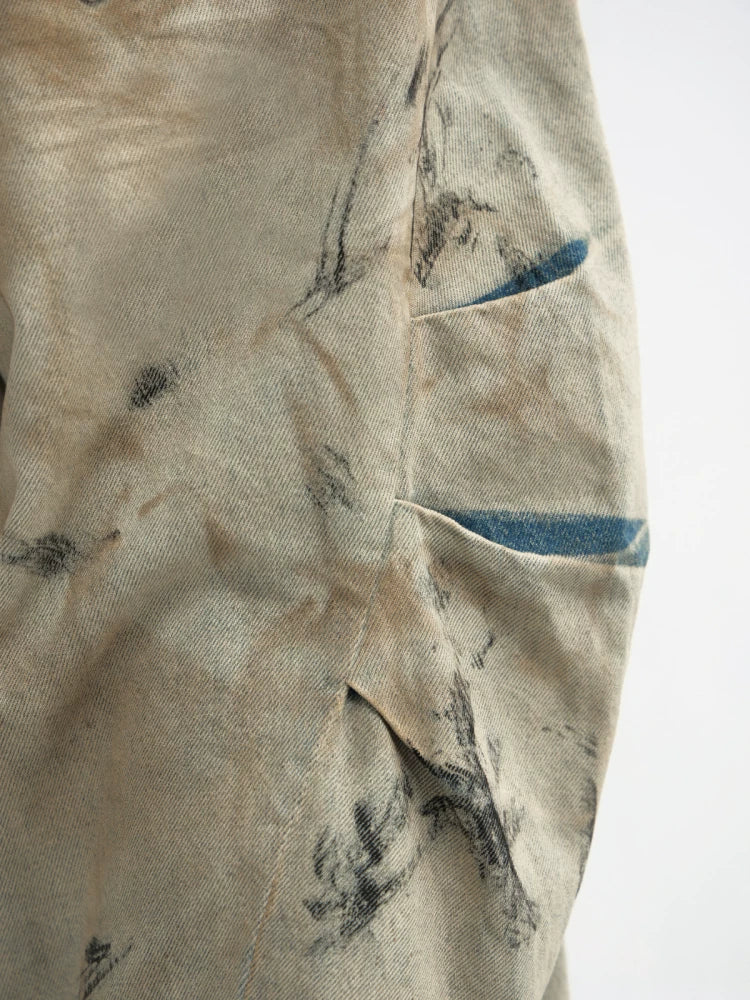 PEOPLESTYLE Baggy Wide-leg Jeans