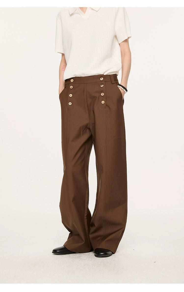 KREATE Double-breasted Compound Suit Pants