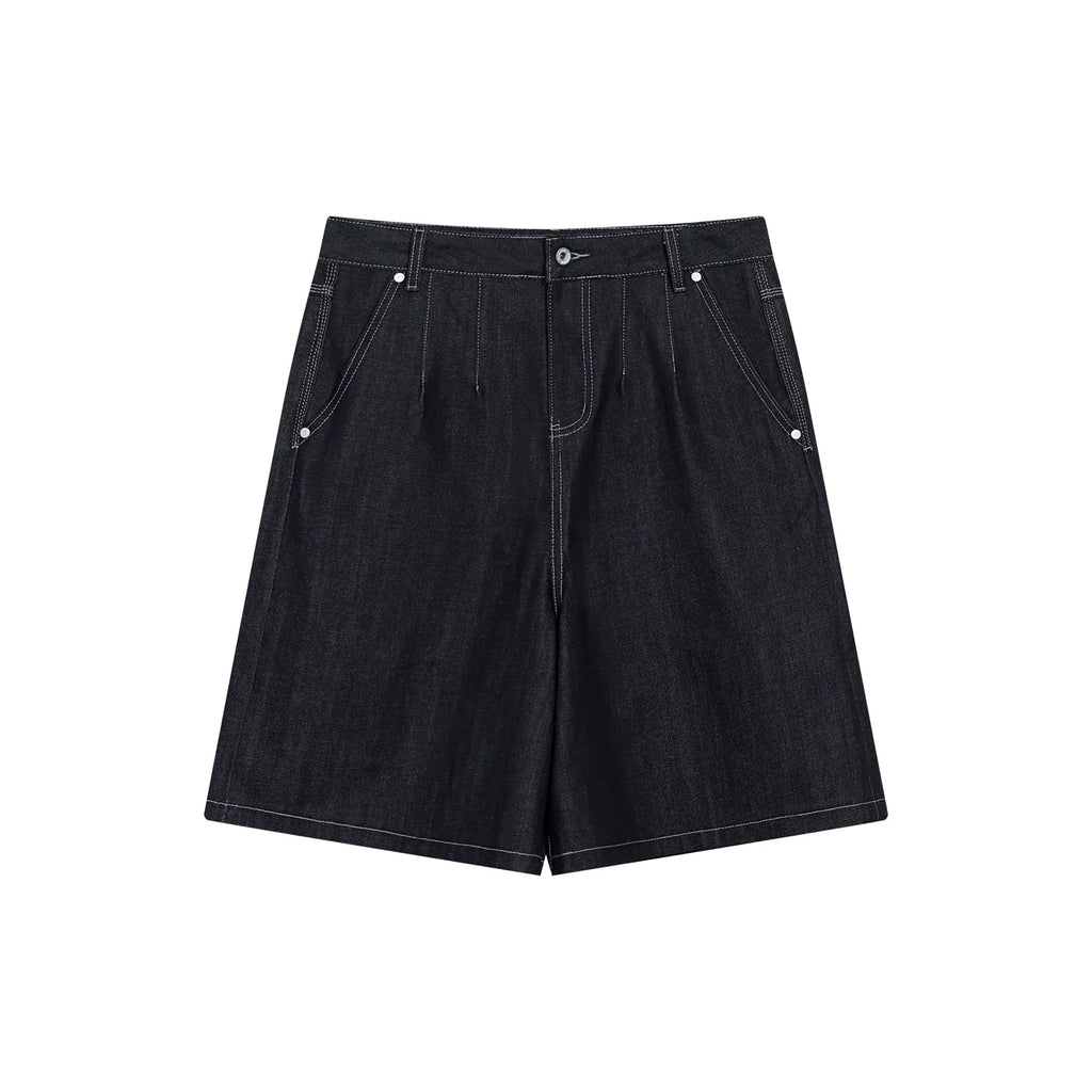 FUNKYFUN Vintage Loose Denim Shorts