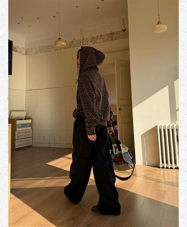 CCYE Waffle Leopard Print Jacket