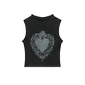 Nariele Vintage Design Love Printed Vest