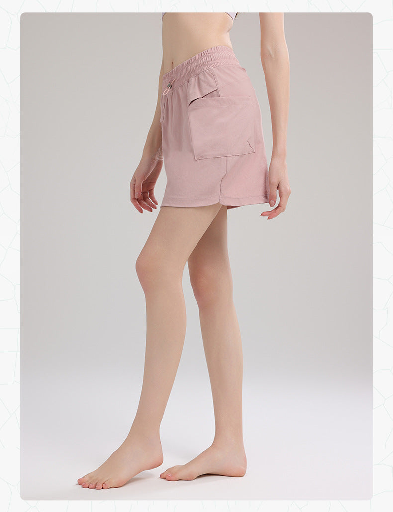 TIANQINGSE Elastic High Waist Lined Yoga Sports Skirt