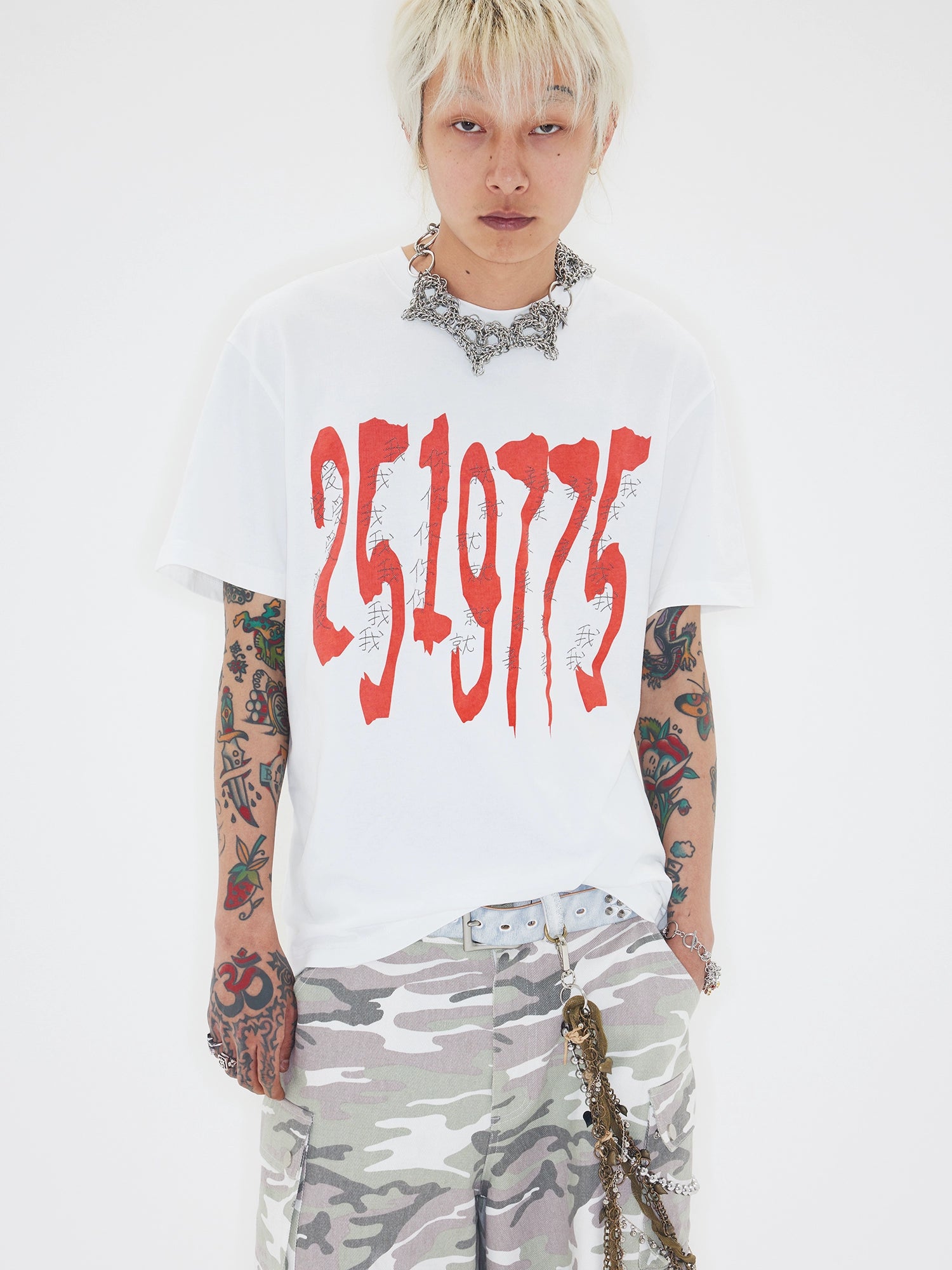 CHAI Embroidery Casual Versatile Short Sleeve Tee