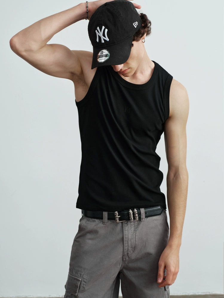 VLABMADE Embroidered Thread Stretch Training Vest