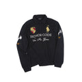 VOWPROGRESS Waist Embroidery Racing Polo Long Sleeve