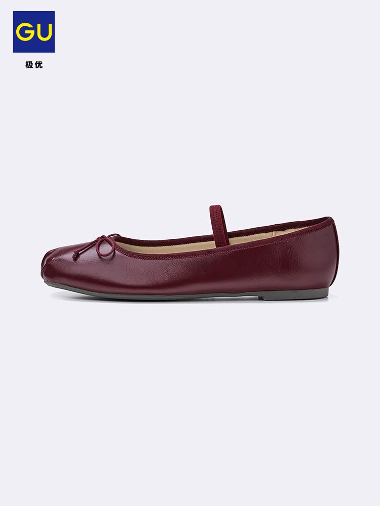 GU Strap Flat Heel Ballet Shoes