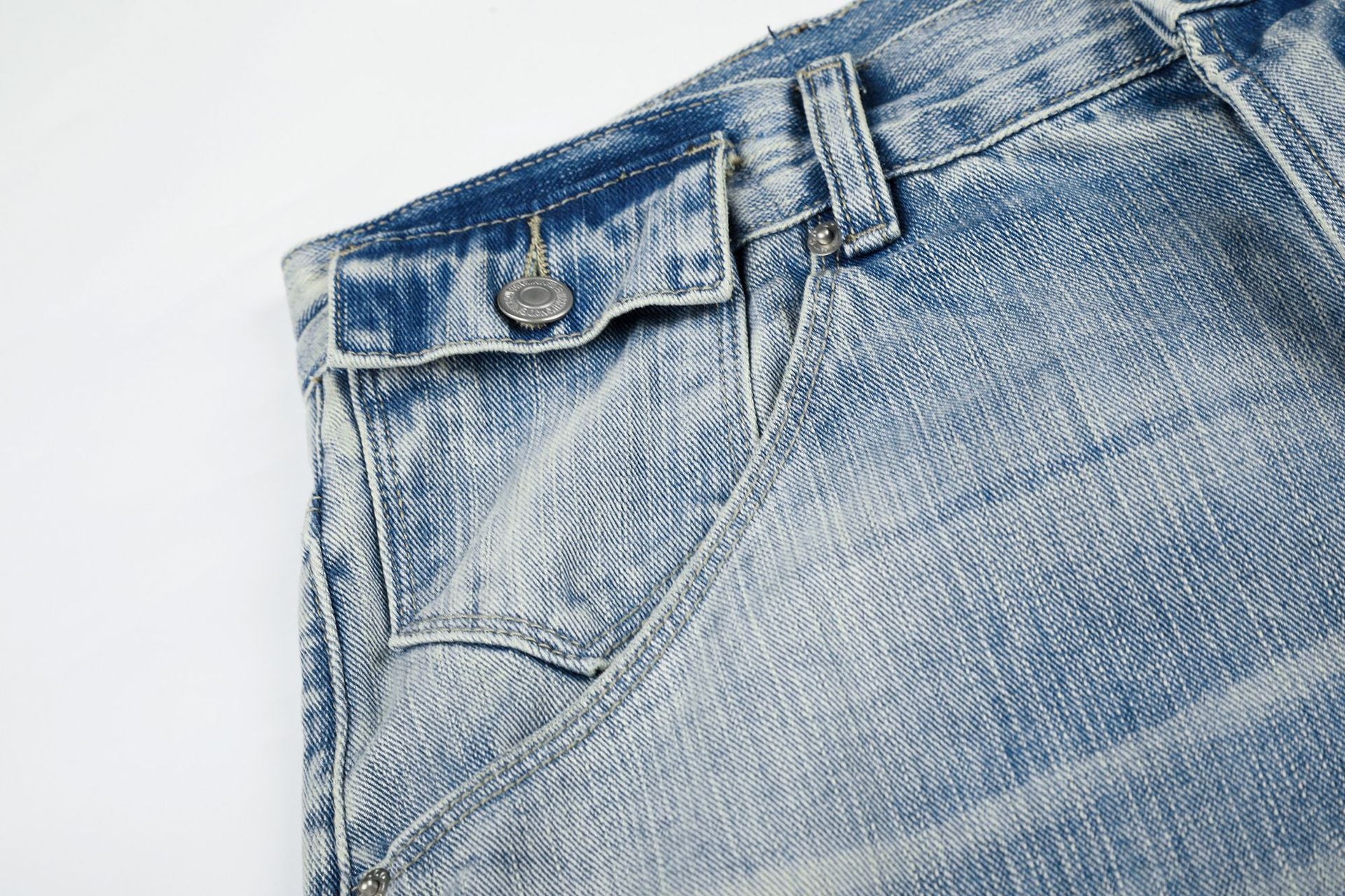 11KN Retro Loose Old Stitched Jeans