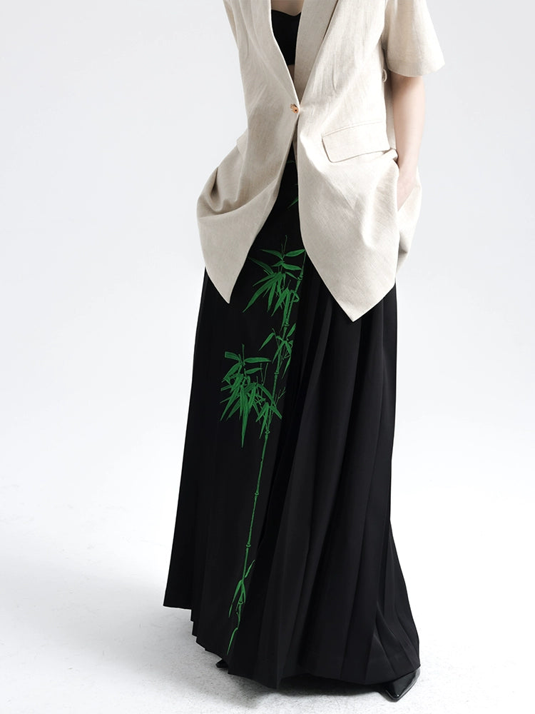 APOZi Embroidered New Chinese Style Skirt