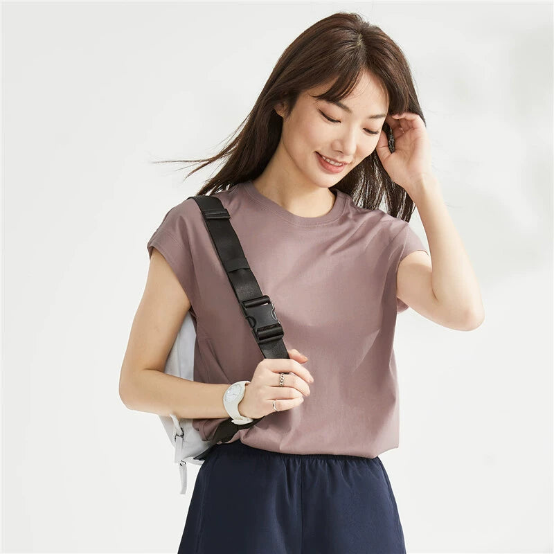 Giordano Cotton Temperament Round Neck Casual Tee