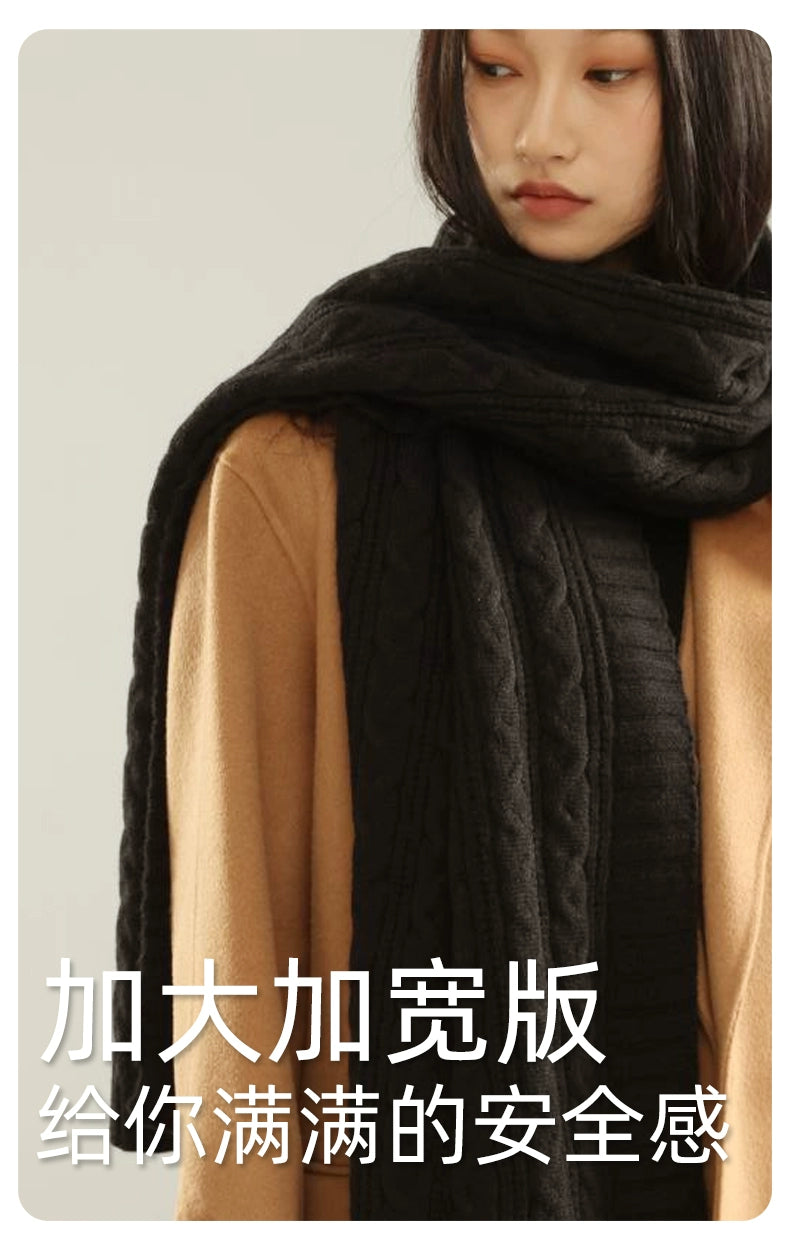ZHENWEI Knitted Scarf Enlarged and Widened Scarf