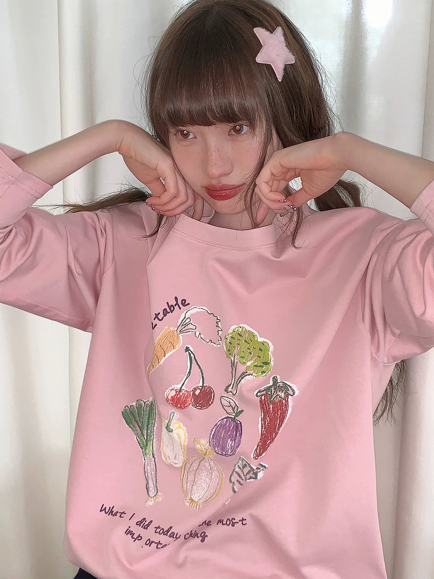 Kano Fun Graffiti Vegetable Print Long Sleeve