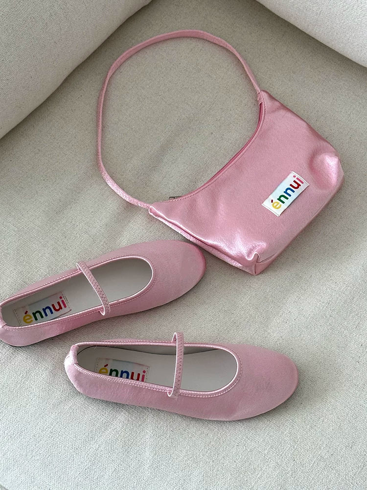 Ennui One-pedal Women's Shallow Mouth Mary Jane Flats