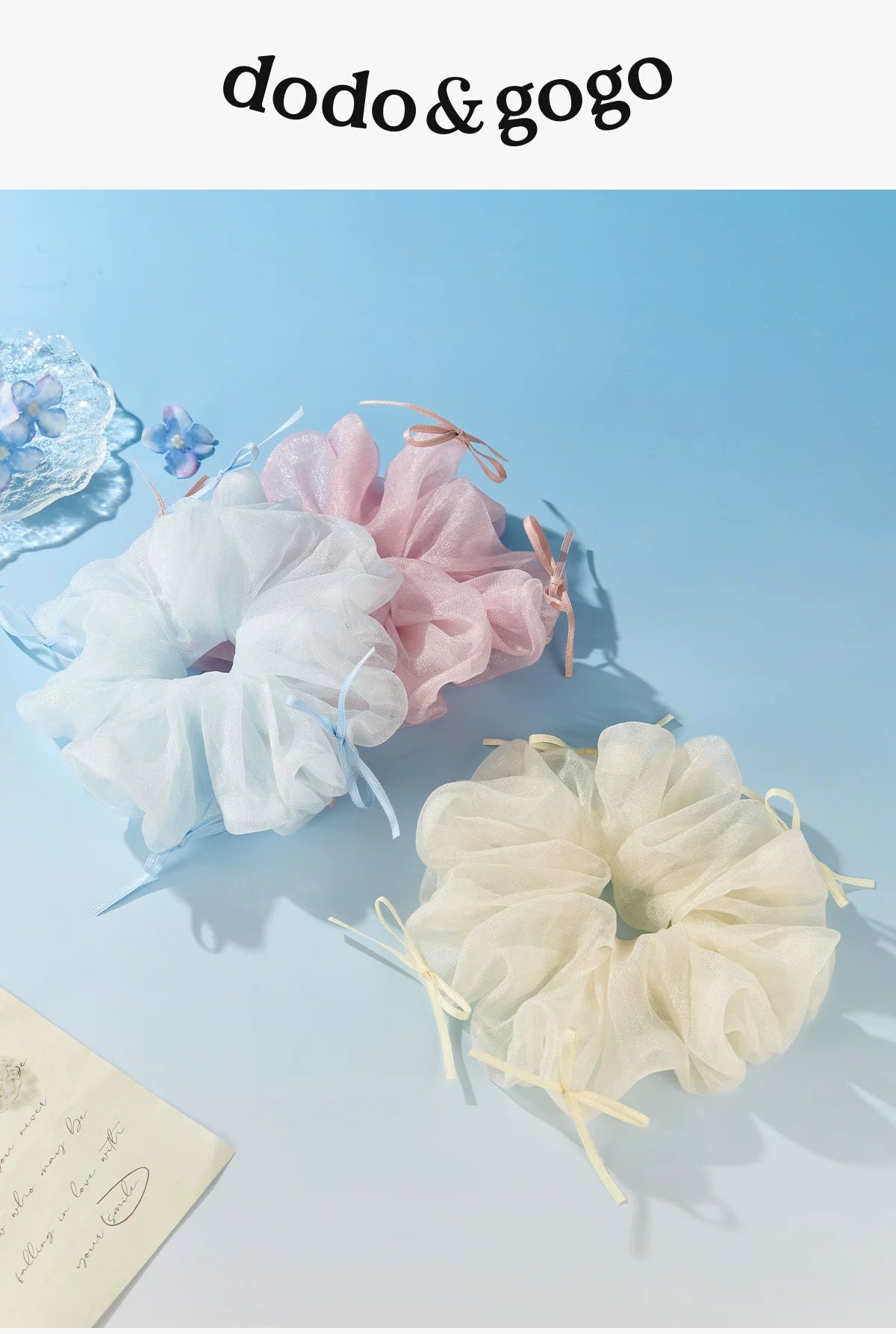 DODOGOGO Mesh Bow Large Intestine Hair Band