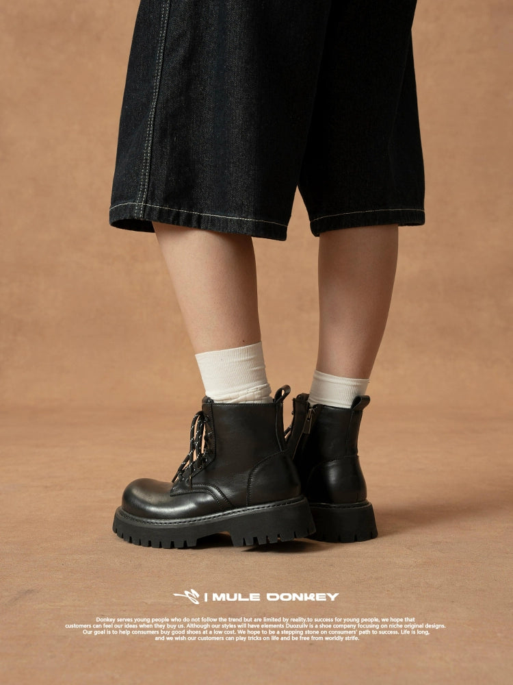 Donkey Thick-soled Heightening Versatile British Boots