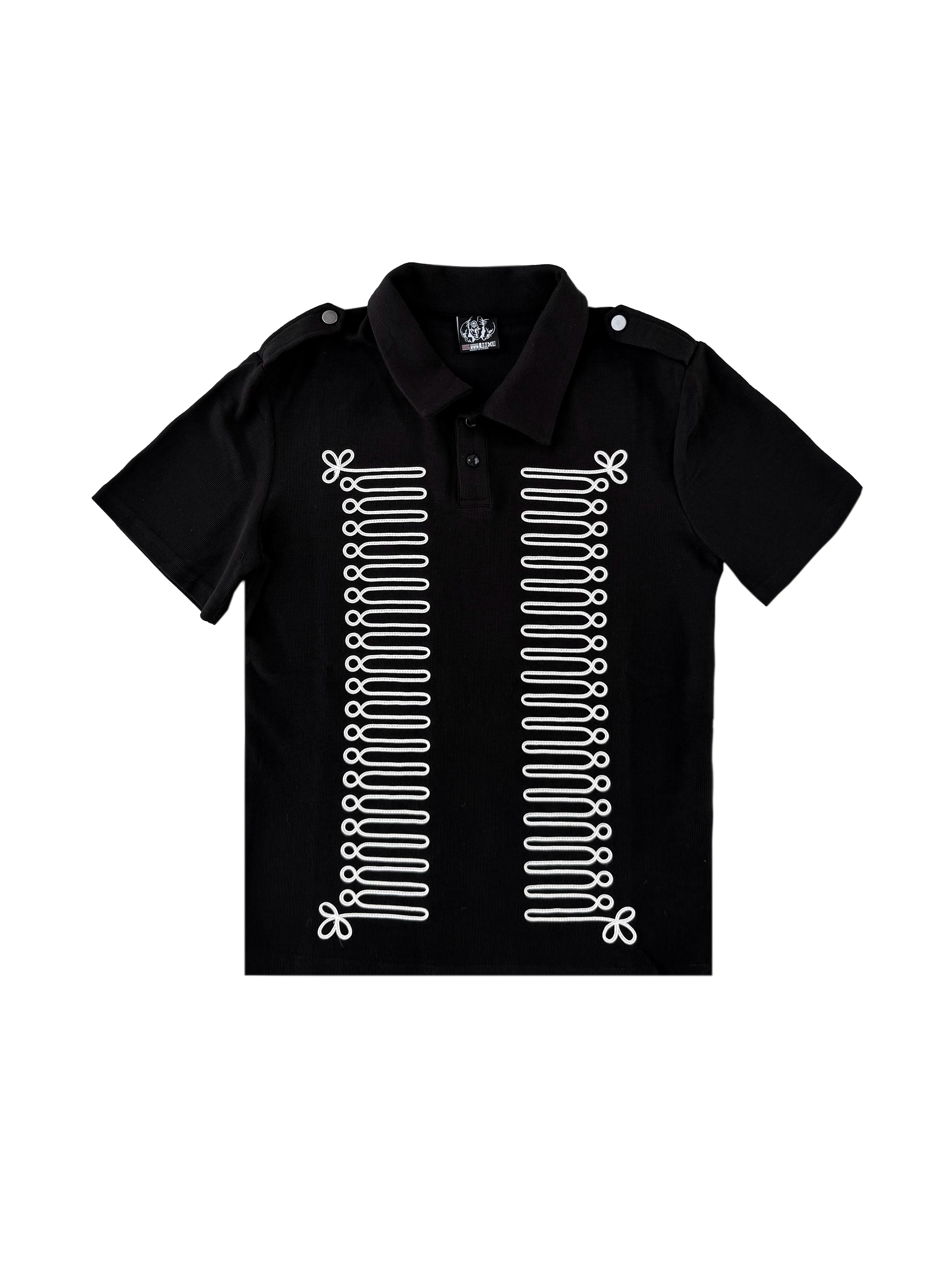 CHAI Court Rope Embroidered Waffle POLO Tee