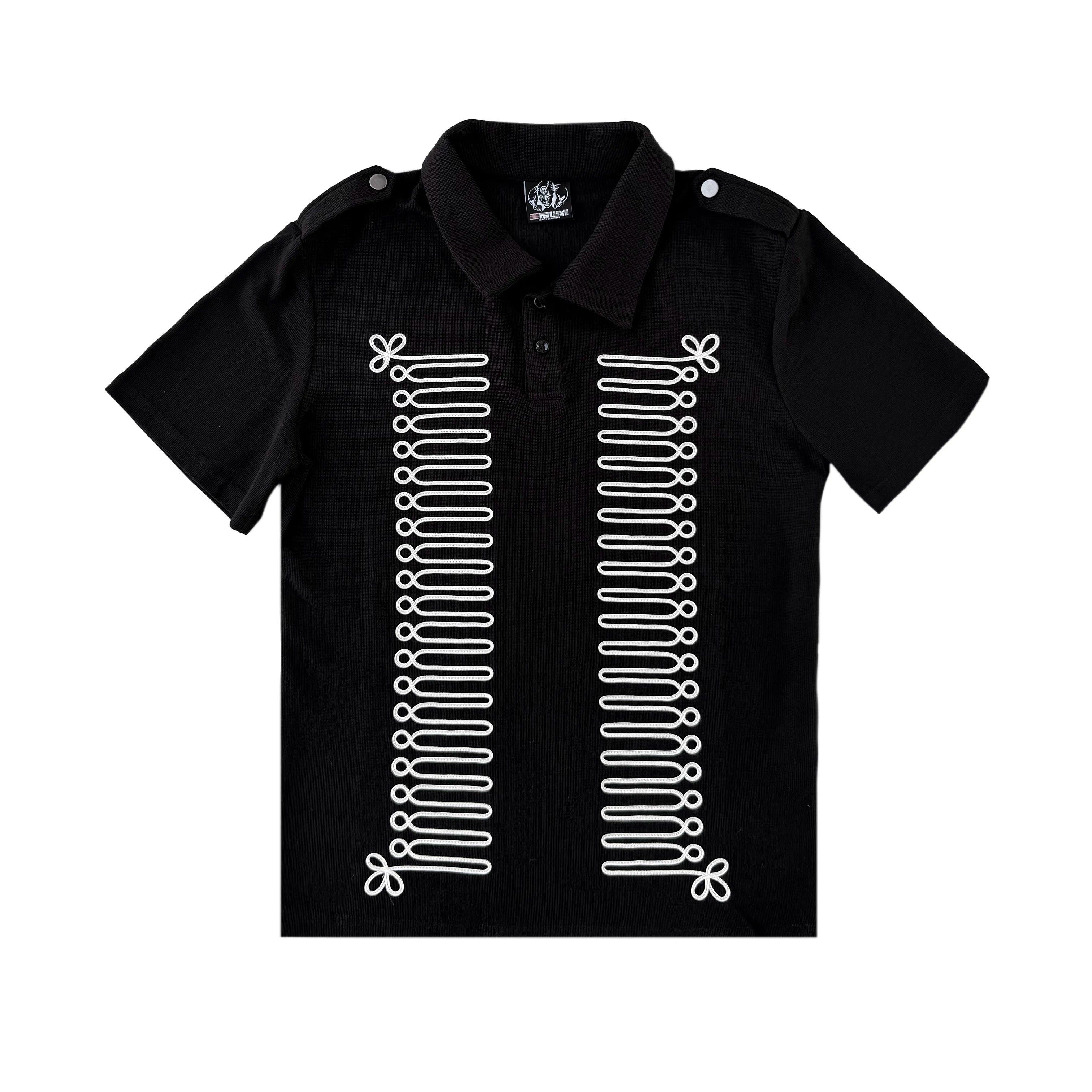 CHAI Court Rope Embroidered Waffle POLO Tee