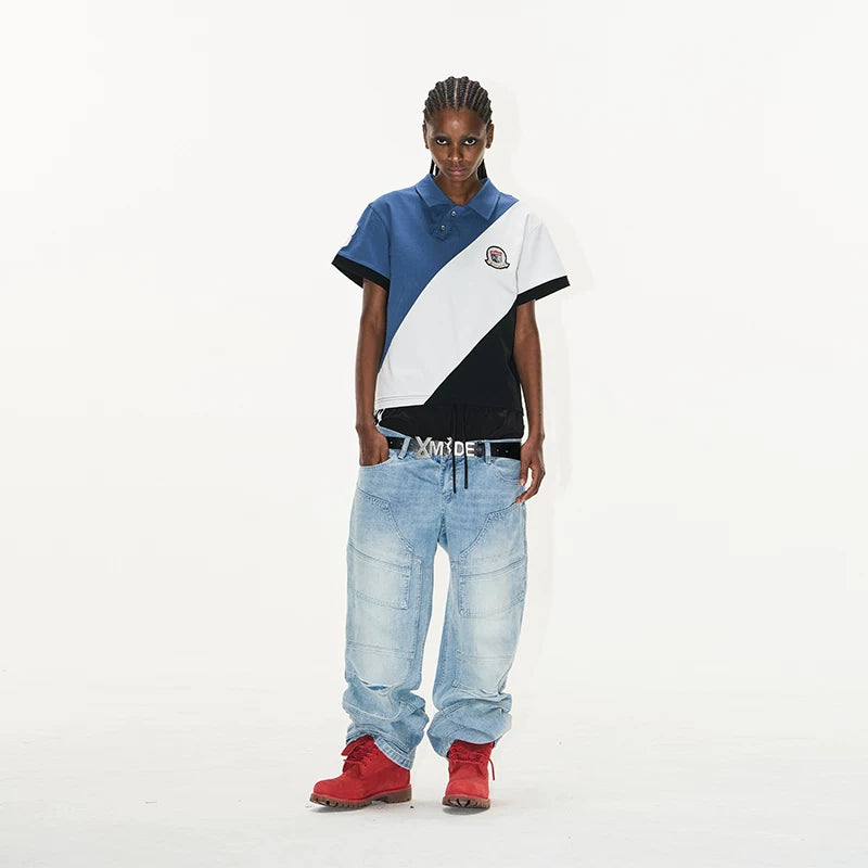 BLINDNOPLAN Stitching Embroidery Patch Short Tee