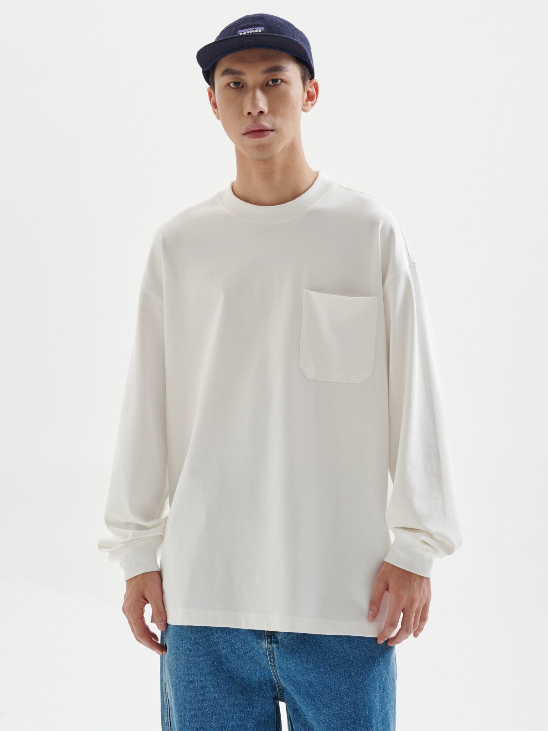 BUTTBILL Heavy 365G Washed Knitted Japanese Long Sleeve Tee