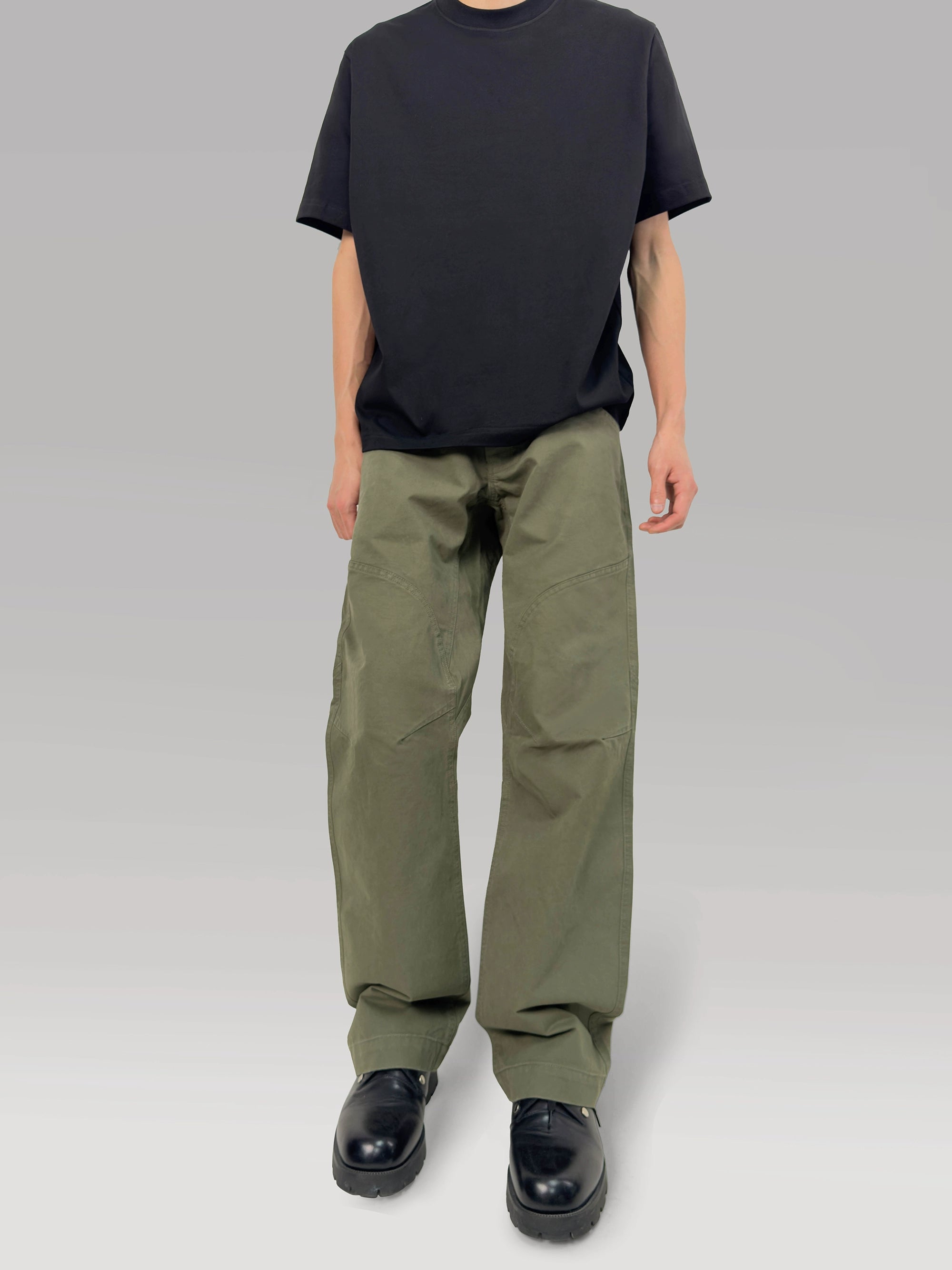 PLUS NO LOGO Washing Tooling Straight Loose Trousers