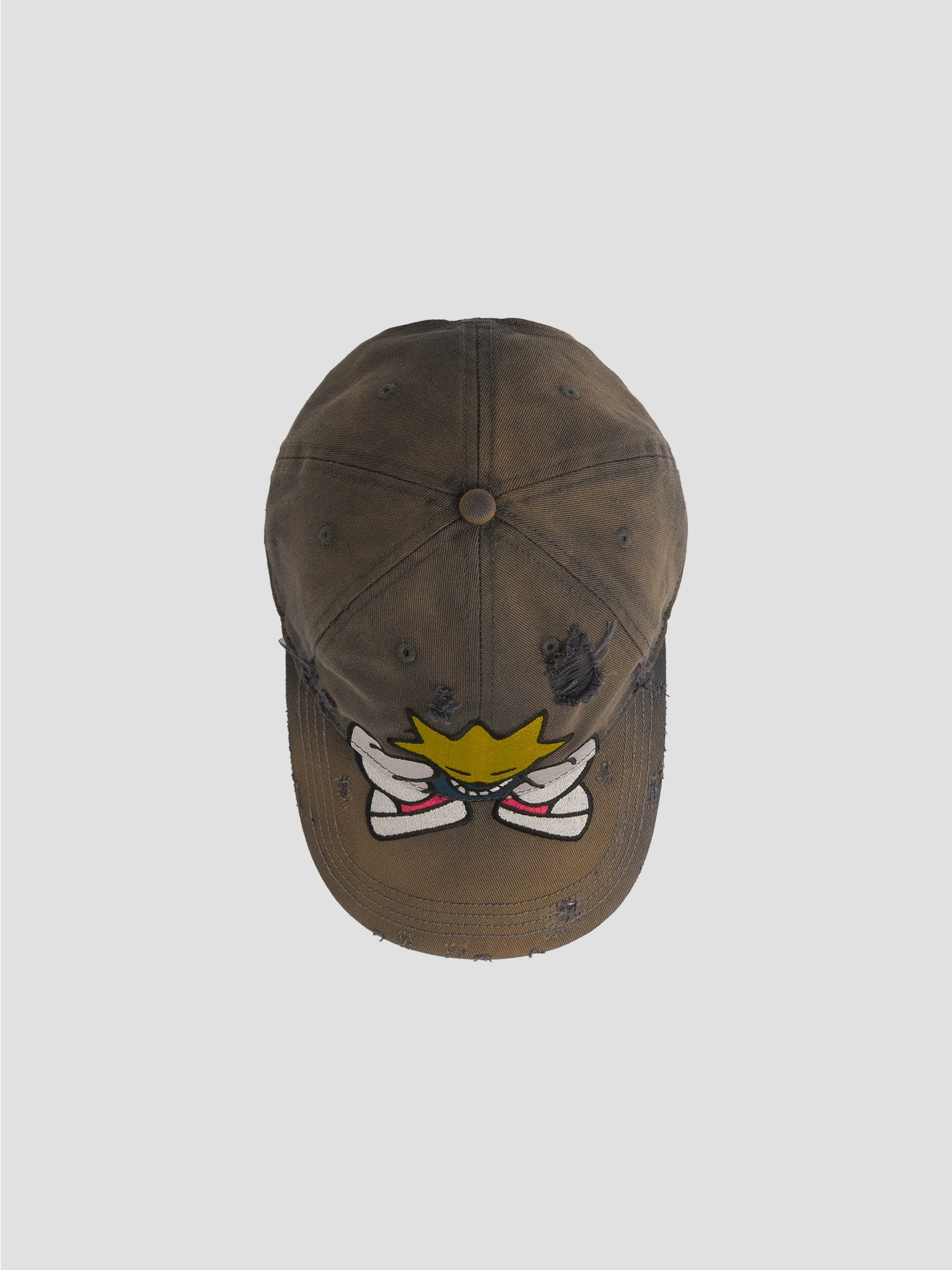 Fleamarket Cartoon Embroidery Wash Water Do Old Cap