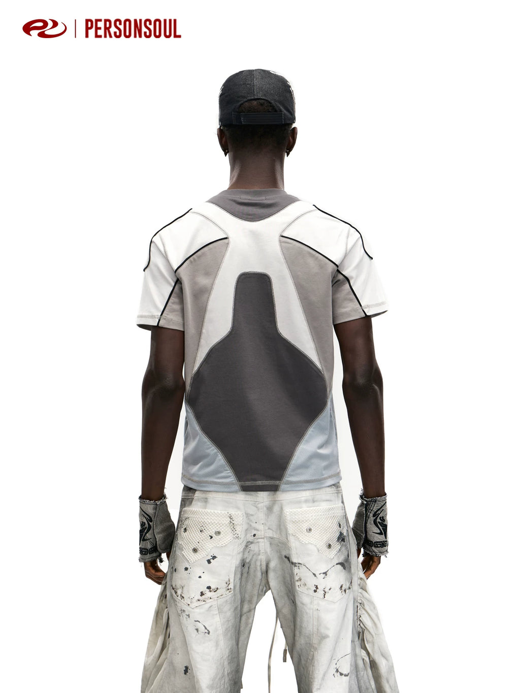 PERSONSOUL Embroidery Slim Sports Tee