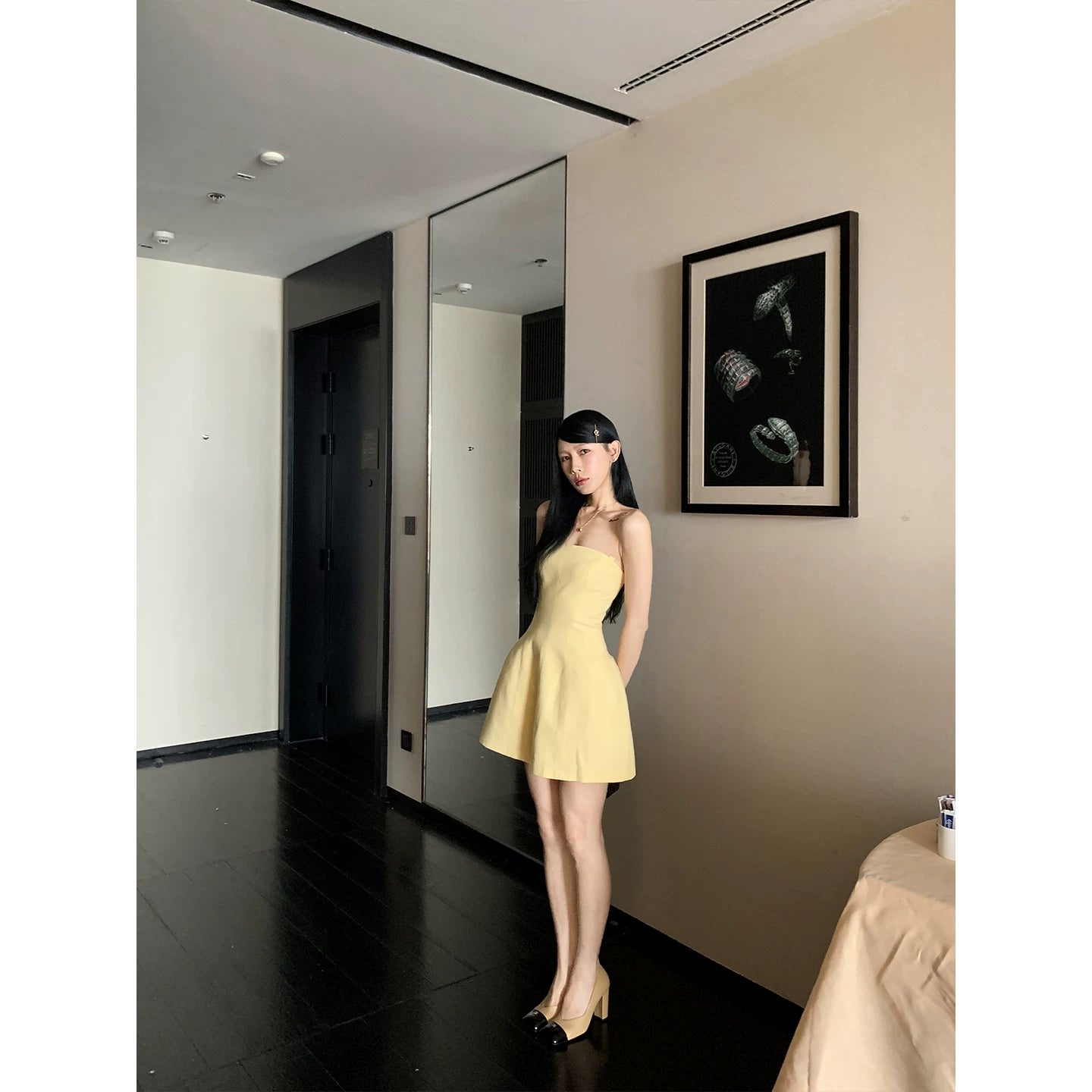 YOUNG KYLIN Retro Waist Dress