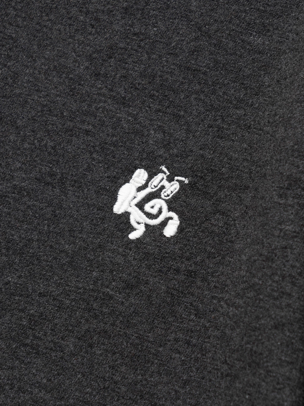 BENT IDEA Embroidery Simple Henry Collar Casual Tee
