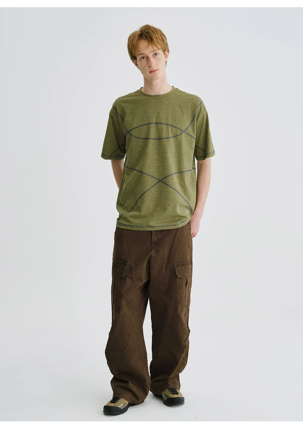 LIVINGTOWN Contrast Color Casual Loose Versatile Tee