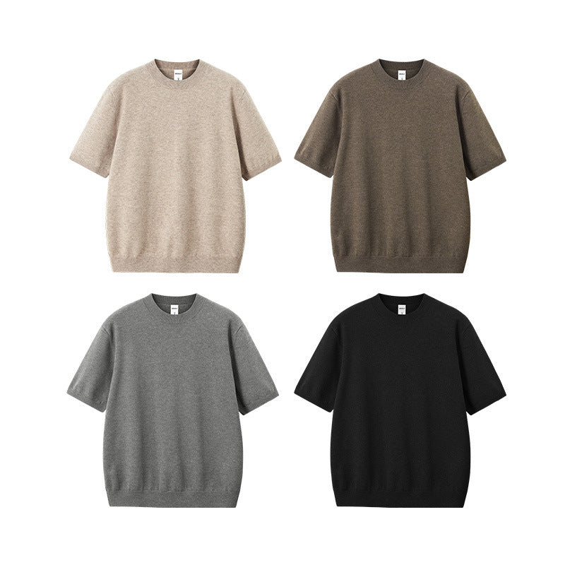 (Clearance) Inflation Loose Warm Knitted Round Neck Tee