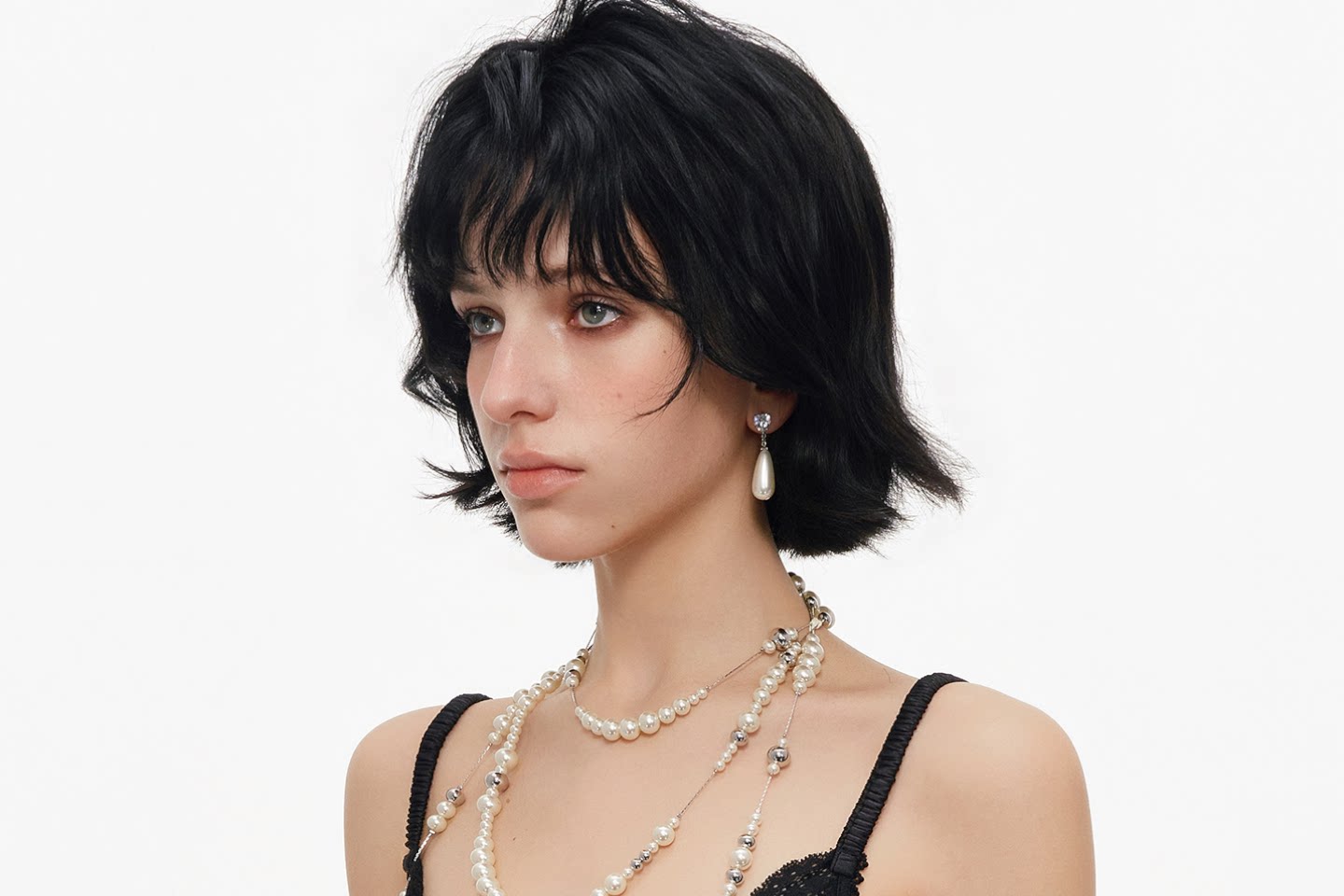 SUMIYAKI Water Drop Broken Pearl Earrings