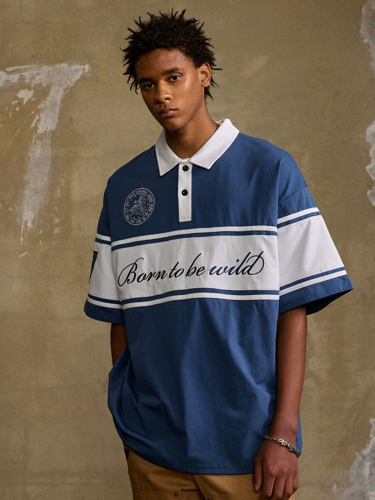 WildX Vintage Stitching Embroidered Polo Tee