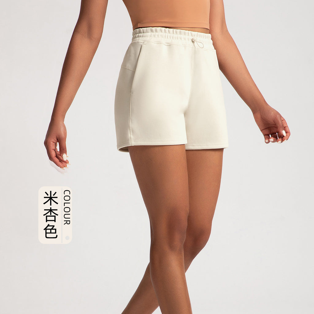 Athena Lulu High Waist Adjustment Buckle Fitness Yoga Shorts