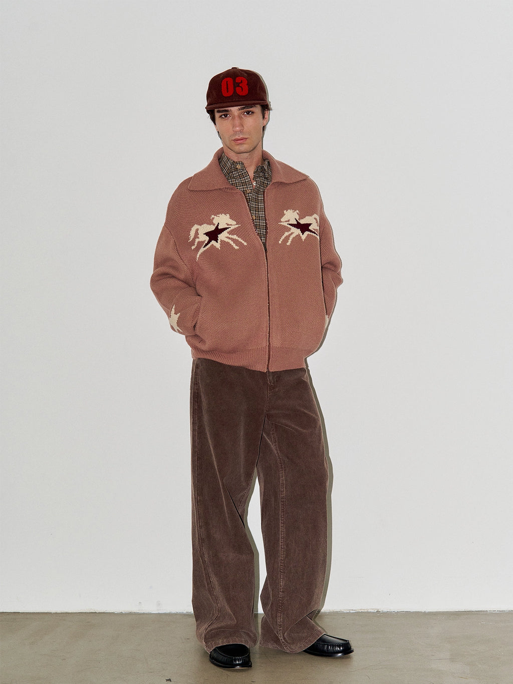 LIBERAFIT Wool-knitted Jacquard Zipper Jacket