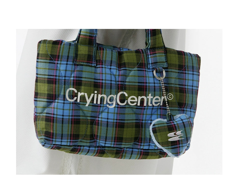 CryingCenter Plaid Cloud Crossbody Shoulder Bag