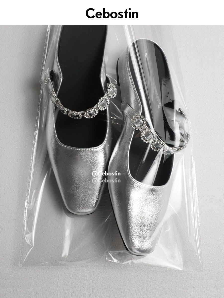 Cebostin High-end Shallow Mouth Bag Head Half Slippers