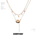 SUMIYAKI Shell Premium Sense Clavicle Chain Stacked Chain Pendant