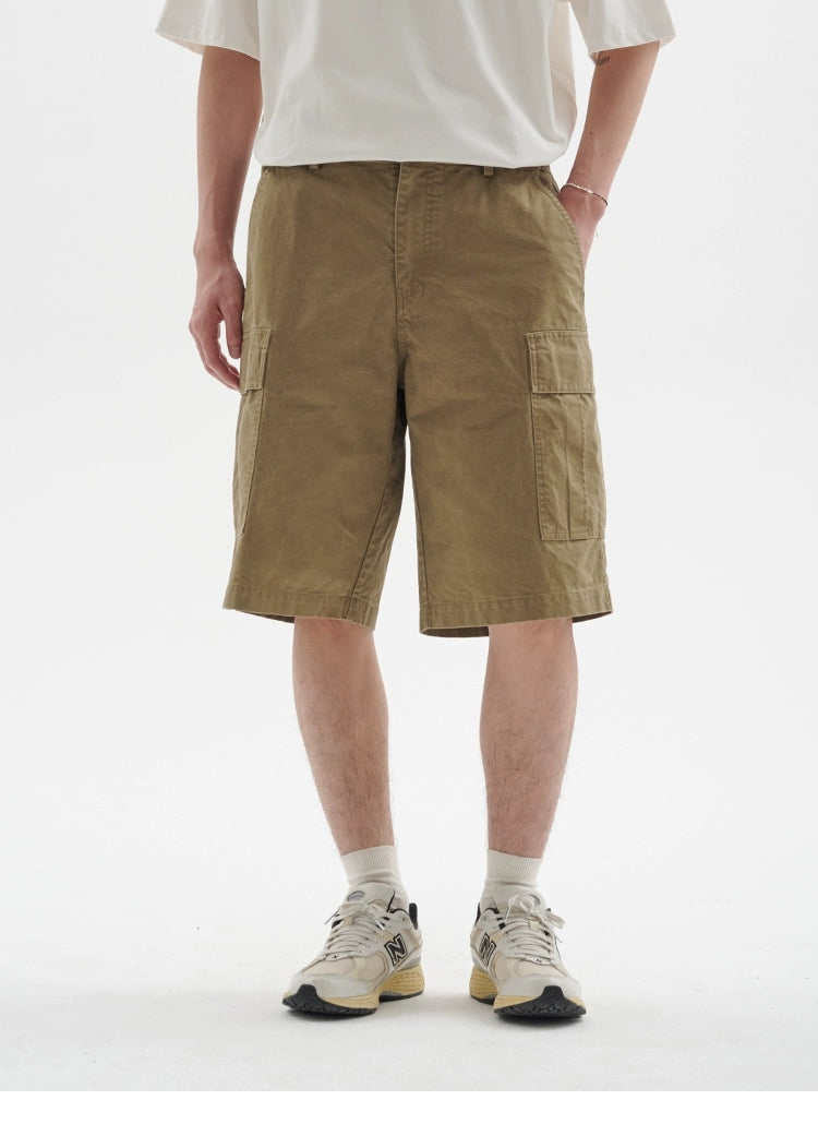 BUTTBILL Loose Casual Tooling Five-point Pants