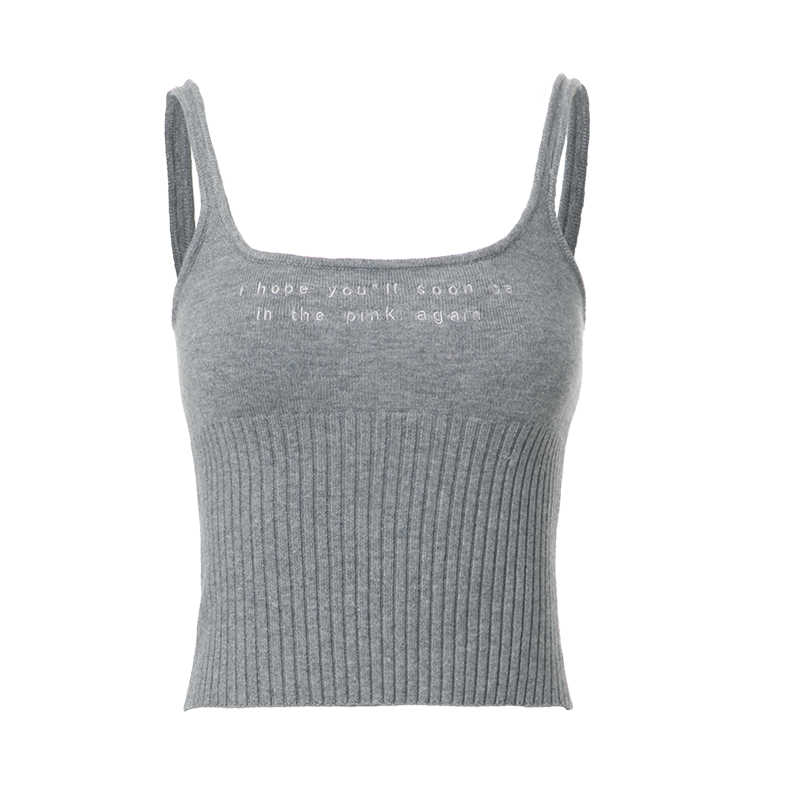 ABMY Knitted Sling Vest Looks Thin and Girly