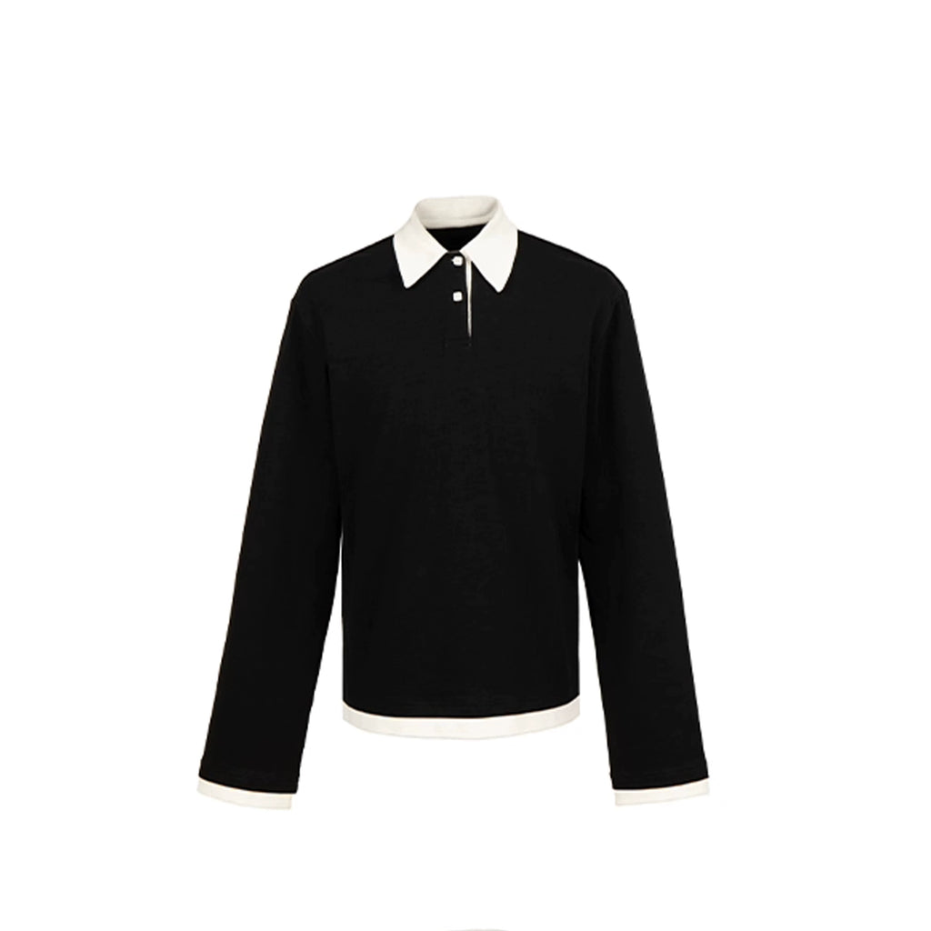 VLABMADE Retro Fake Two-piece Contrasting Long Sleeves