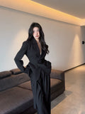 PANPANSTUDIO Medium and Long Wide Leg Pants Suit Set