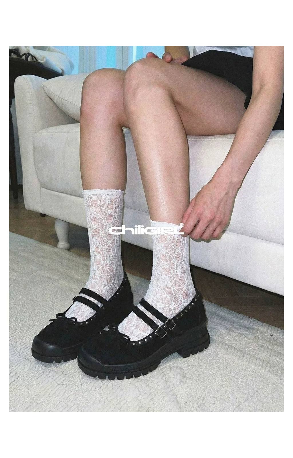 CHILIGIRL Bow Buckle with Casual Height-increasing Shoes