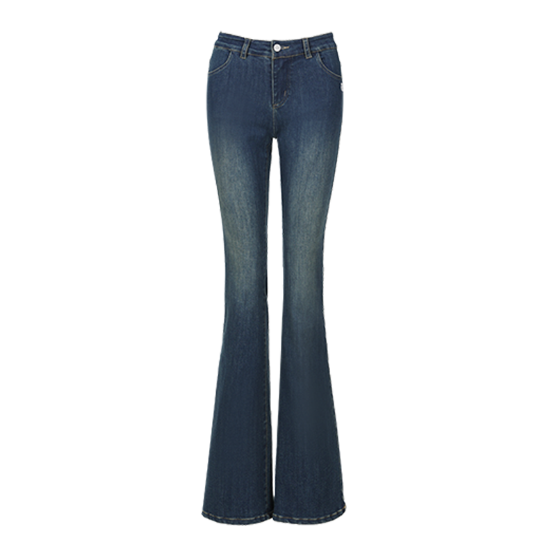 ABMY Embroidered Low-rise Micro-pull Pants Slim-fitting Jeans