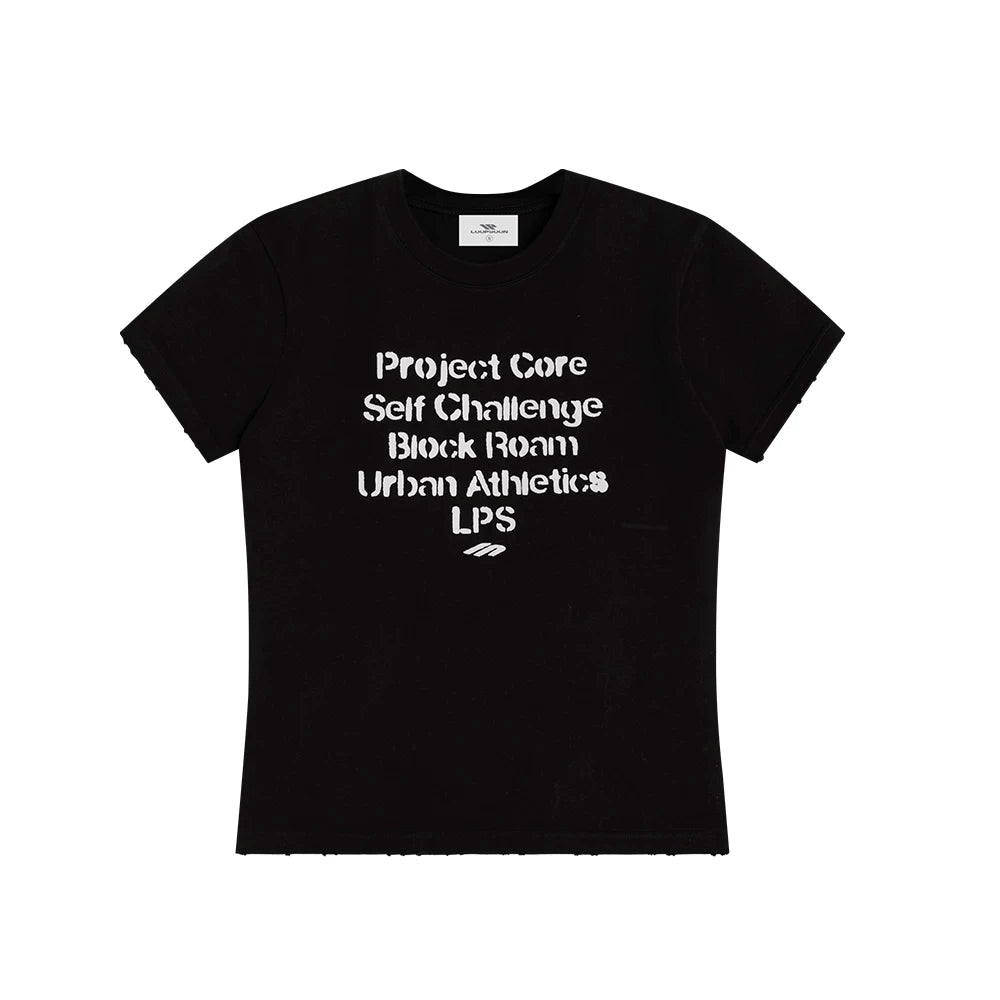 Loopsoon Letter Print Loose Casual Tee