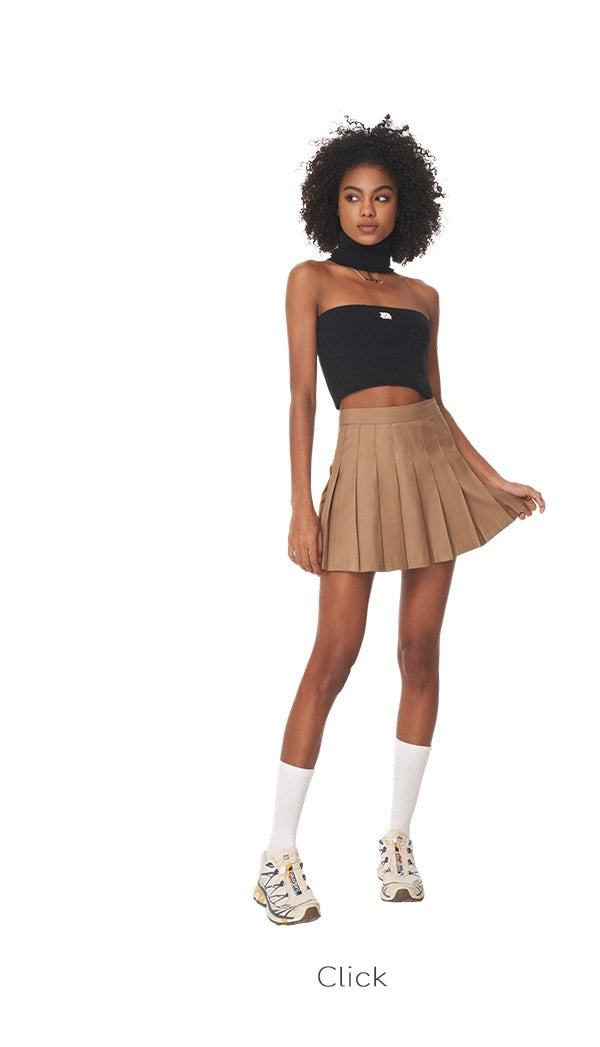 ABMY Card High Waist A Word Thin Sexy Suit Skirt