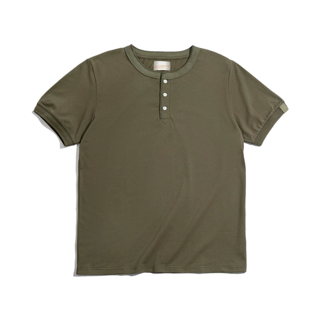 Madden heavy Henry collar short-sleeved pure cotton old money Ami Kaji T-shirt Henry shirt men's